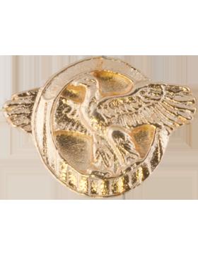 WWII Honorable Discharge Ruptured Duck in gold metal lapel pin - Saunders Military Insignia